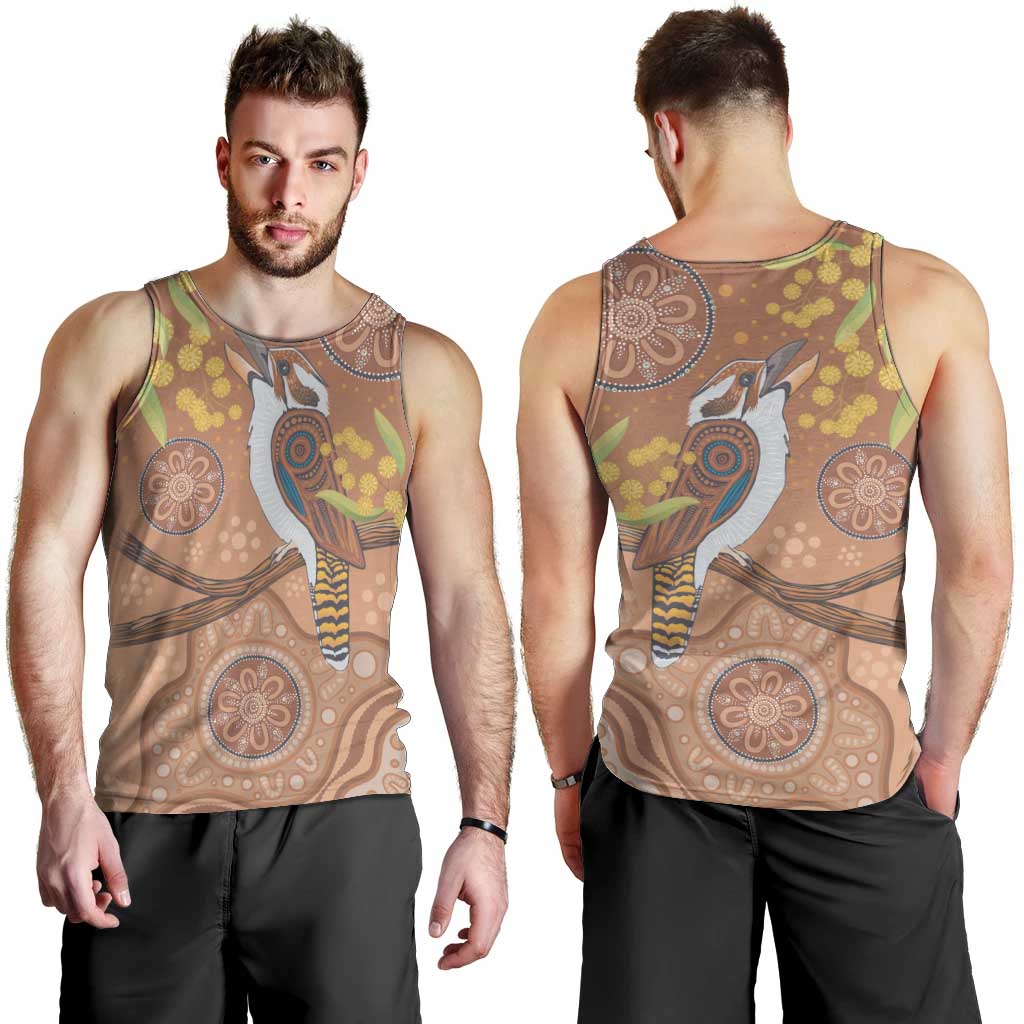 Kookaburra Aboriginal Dot Painting Men Tank Top