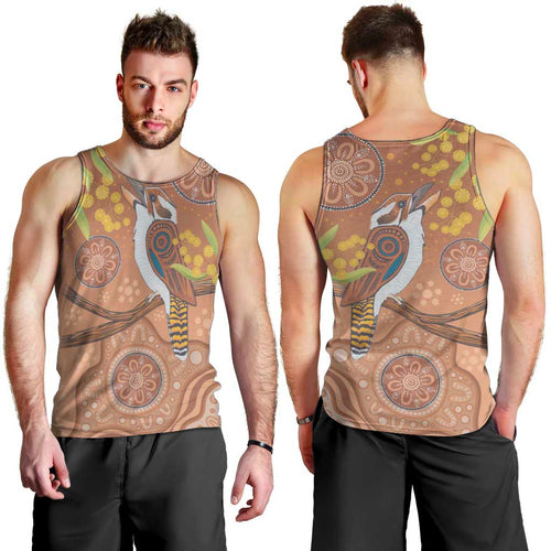 Kookaburra Aboriginal Dot Painting Men Tank Top