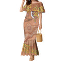 Kookaburra Aboriginal Dot Painting Mermaid Dress