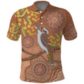 Kookaburra Aboriginal Dot Painting Polo Shirt