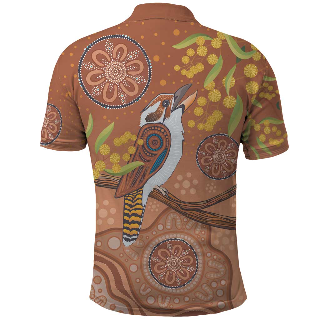 Kookaburra Aboriginal Dot Painting Polo Shirt