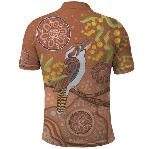 Kookaburra Aboriginal Dot Painting Polo Shirt