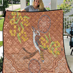Kookaburra Aboriginal Dot Painting Quilt