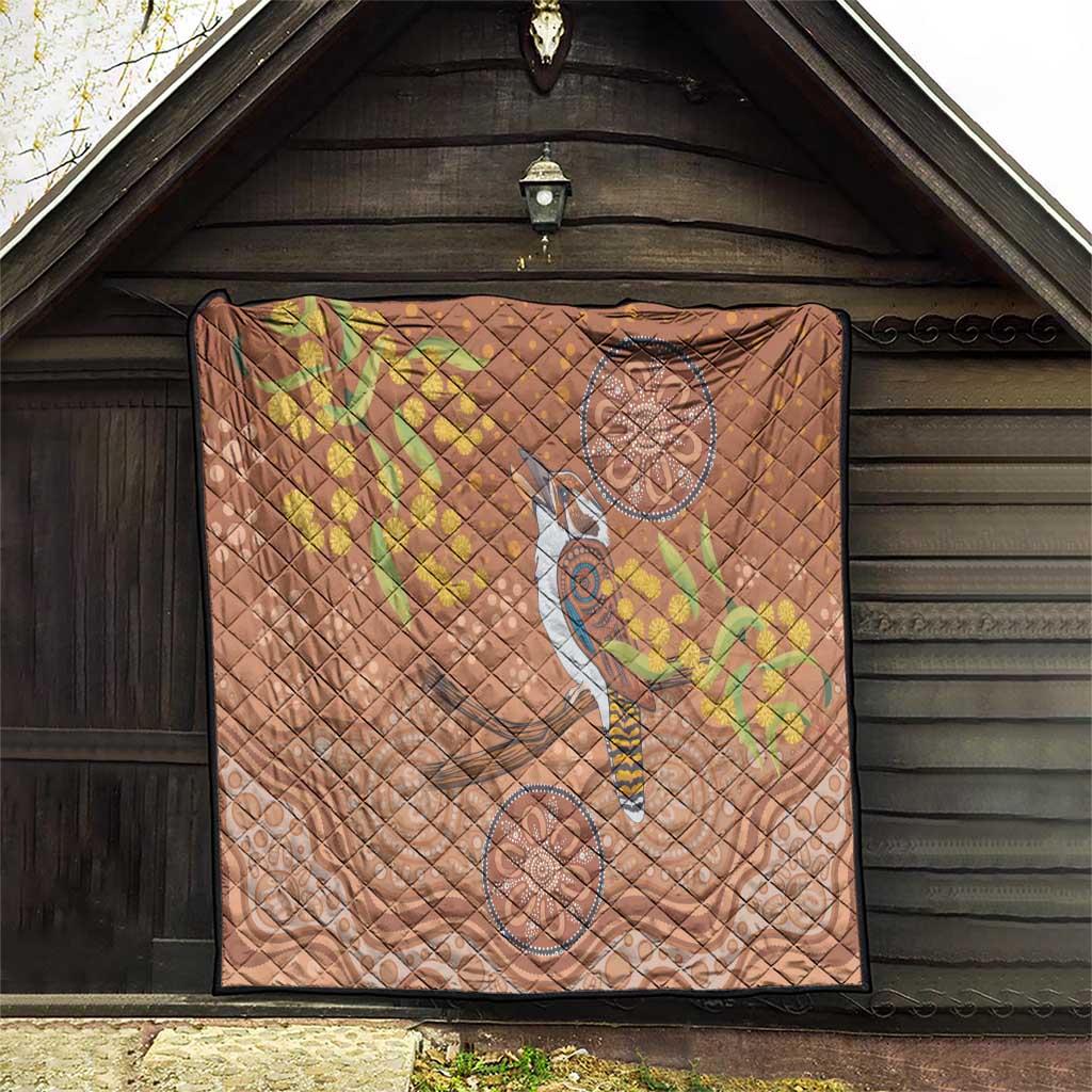Kookaburra Aboriginal Dot Painting Quilt