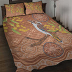Kookaburra Aboriginal Dot Painting Quilt Bed Set