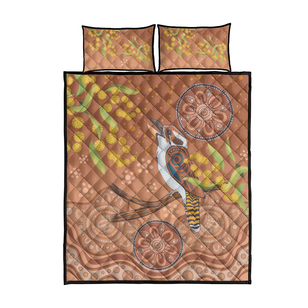 Kookaburra Aboriginal Dot Painting Quilt Bed Set
