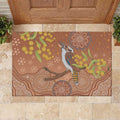 Kookaburra Aboriginal Dot Painting Rubber Doormat