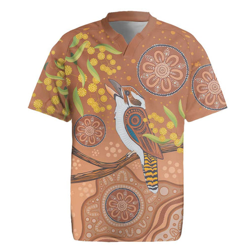 Kookaburra Aboriginal Dot Painting Rugby Jersey