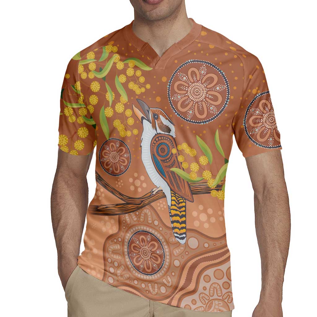 Kookaburra Aboriginal Dot Painting Rugby Jersey