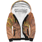 Kookaburra Aboriginal Dot Painting Sherpa Hoodie