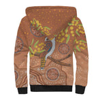 Kookaburra Aboriginal Dot Painting Sherpa Hoodie