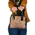 Kookaburra Aboriginal Dot Painting Shoulder Handbag