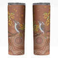 Kookaburra Aboriginal Dot Painting Skinny Tumbler