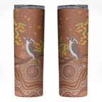 Kookaburra Aboriginal Dot Painting Skinny Tumbler