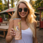 Kookaburra Aboriginal Dot Painting Skinny Tumbler