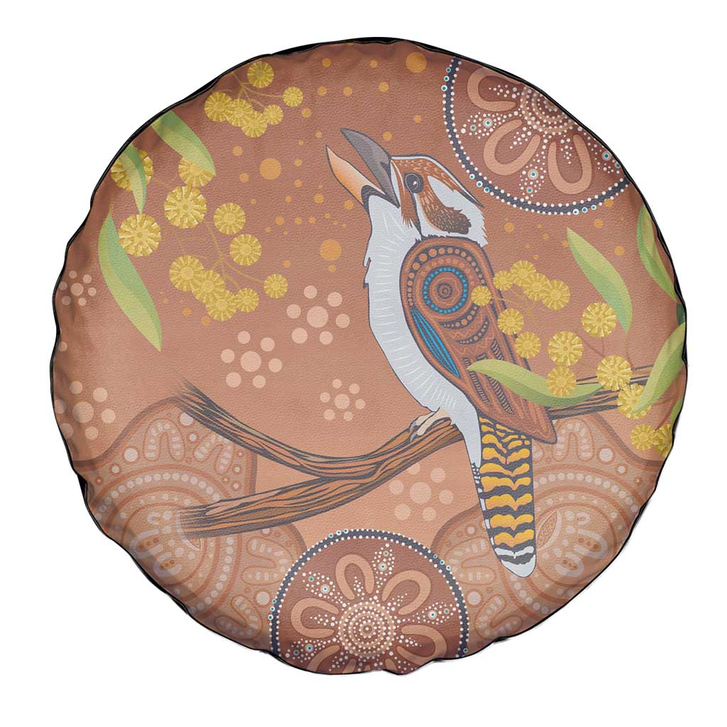 Kookaburra Aboriginal Dot Painting Spare Tire Cover