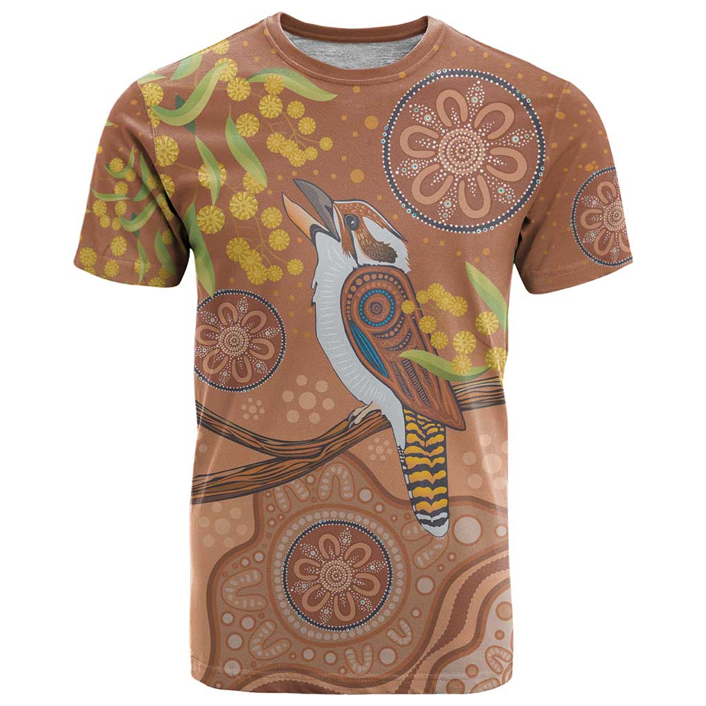 Kookaburra Aboriginal Dot Painting T Shirt