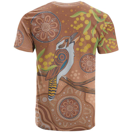 Kookaburra Aboriginal Dot Painting T Shirt
