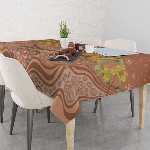 Kookaburra Aboriginal Dot Painting Tablecloth