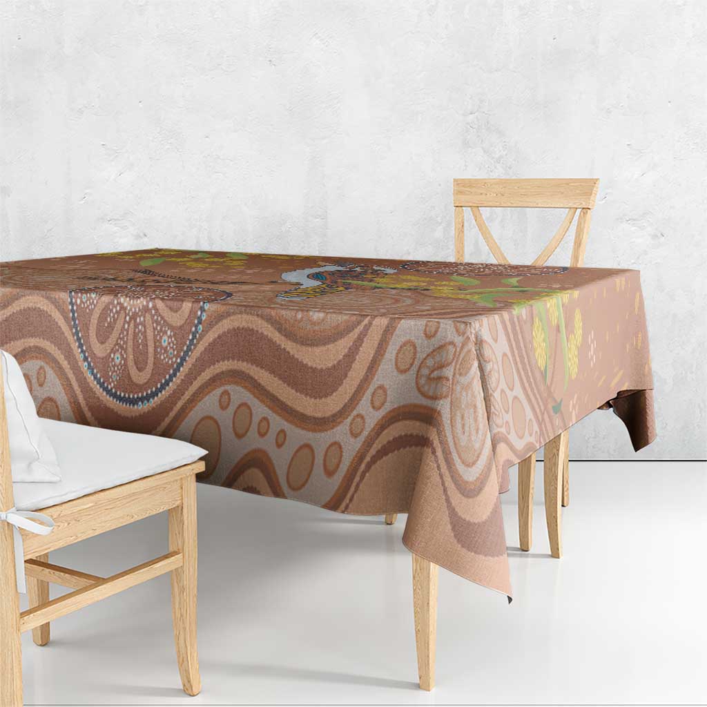Kookaburra Aboriginal Dot Painting Tablecloth