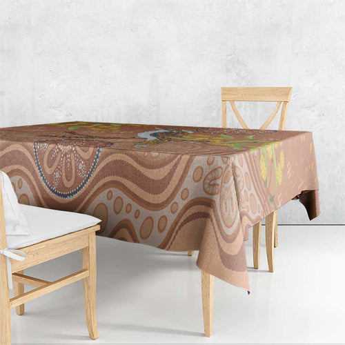 Kookaburra Aboriginal Dot Painting Tablecloth