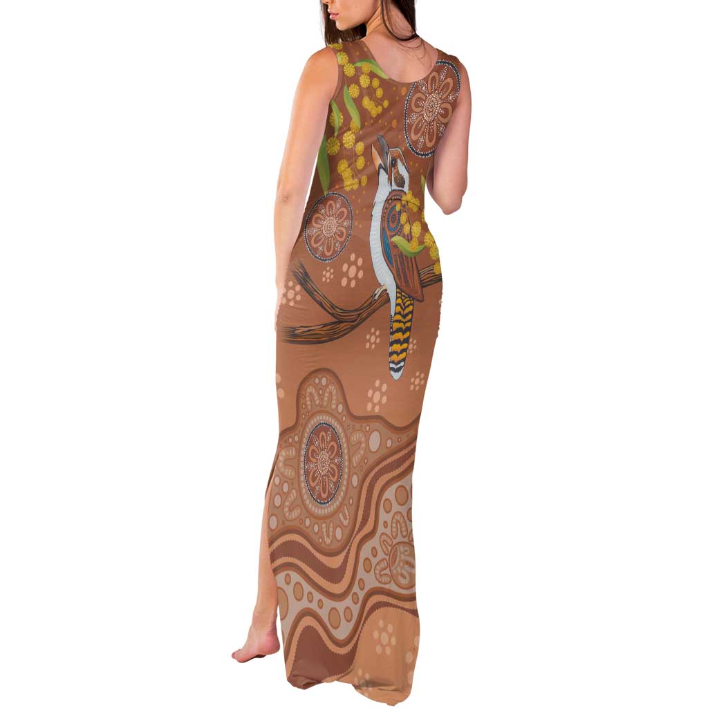 Kookaburra Aboriginal Dot Painting Tank Maxi Dress