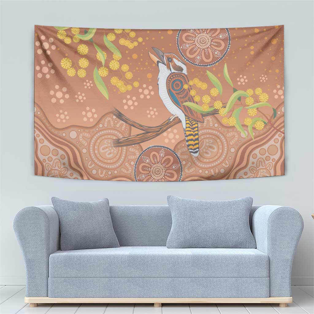 Kookaburra Aboriginal Dot Painting Tapestry