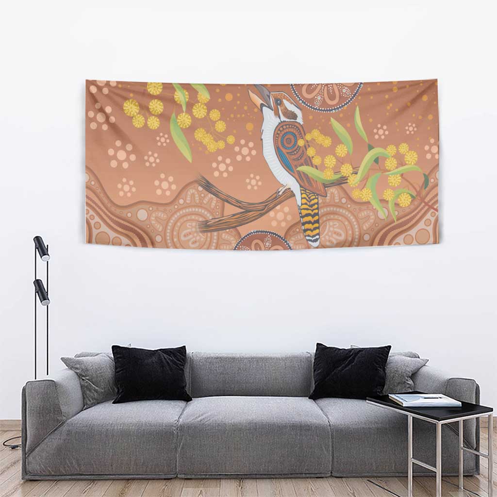 Kookaburra Aboriginal Dot Painting Tapestry