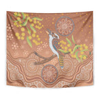 Kookaburra Aboriginal Dot Painting Tapestry