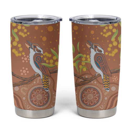 Kookaburra Aboriginal Dot Painting Tumbler Cup
