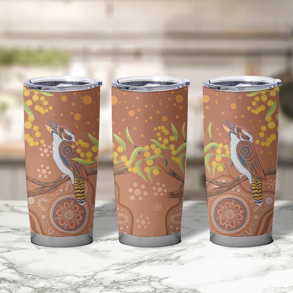 Kookaburra Aboriginal Dot Painting Tumbler Cup