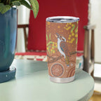 Kookaburra Aboriginal Dot Painting Tumbler Cup