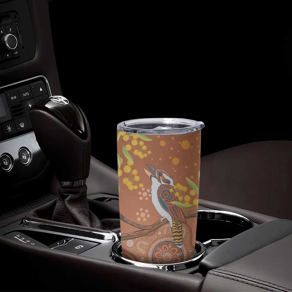 Kookaburra Aboriginal Dot Painting Tumbler Cup
