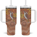 Kookaburra Aboriginal Dot Painting Tumbler With Handle