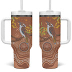 Kookaburra Aboriginal Dot Painting Tumbler With Handle