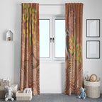 Kookaburra Aboriginal Dot Painting Window Curtain