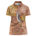 Kookaburra Aboriginal Dot Painting Women Polo Shirt