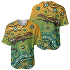 Goanna Aboriginal-style Dot Artwork Baseball Jersey