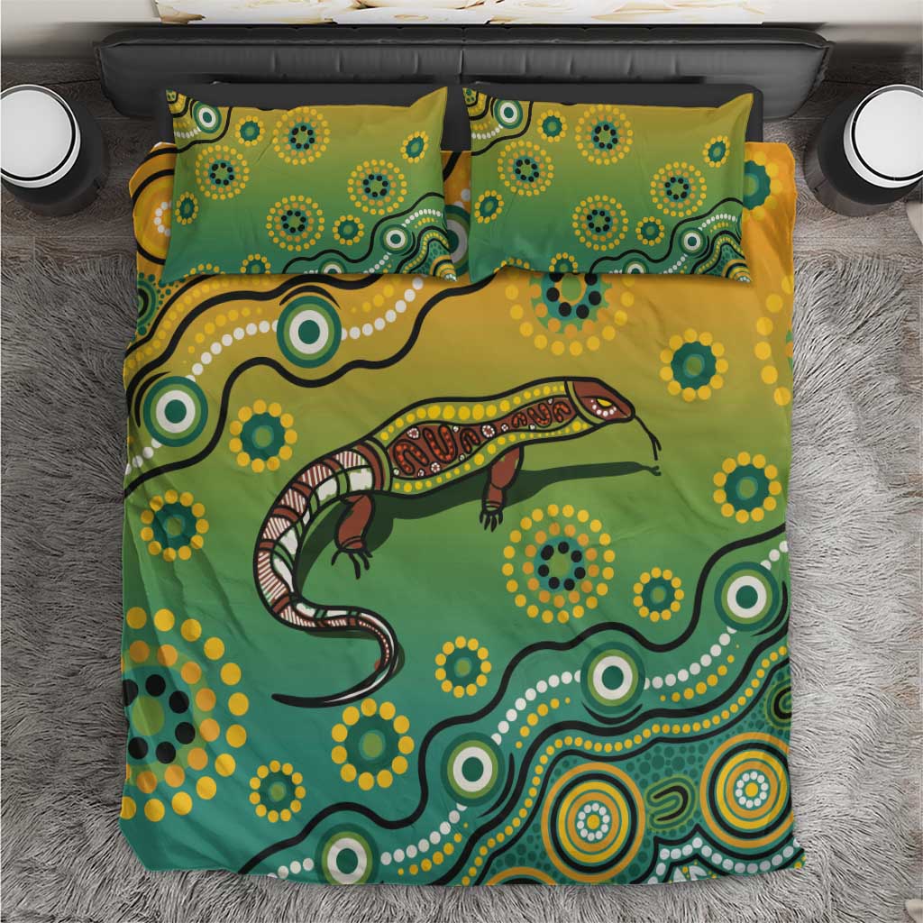 Goanna Aboriginal-style Dot Artwork Bedding Set