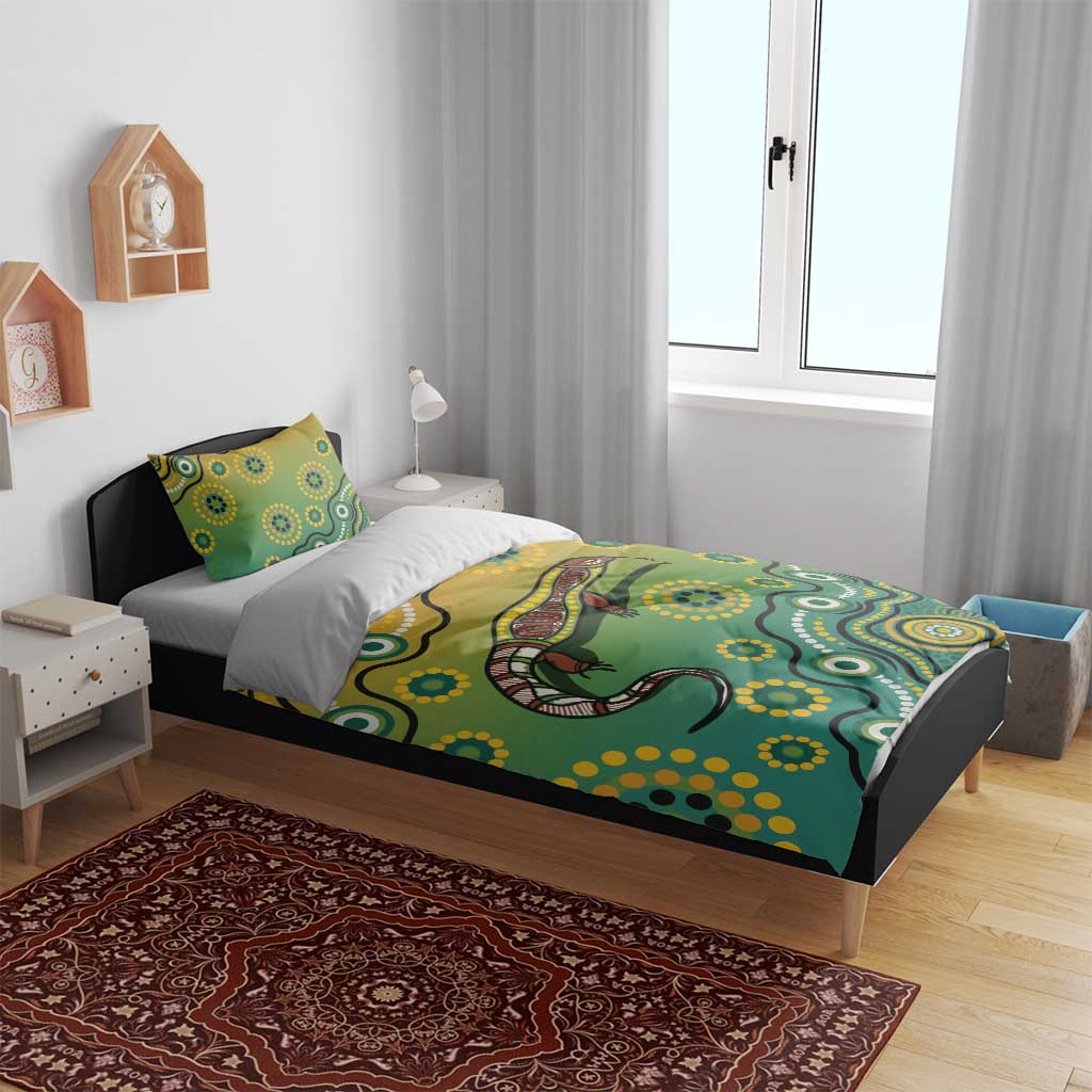 Goanna Aboriginal-style Dot Artwork Bedding Set