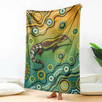Goanna Aboriginal-style Dot Artwork Blanket