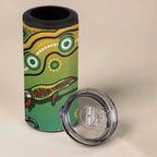 Goanna Aboriginal-style Dot Artwork 4 in 1 Can Cooler Tumbler