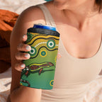 Goanna Aboriginal-style Dot Artwork 4 in 1 Can Cooler Tumbler