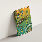 Goanna Aboriginal-style Dot Artwork Canvas Wall Art