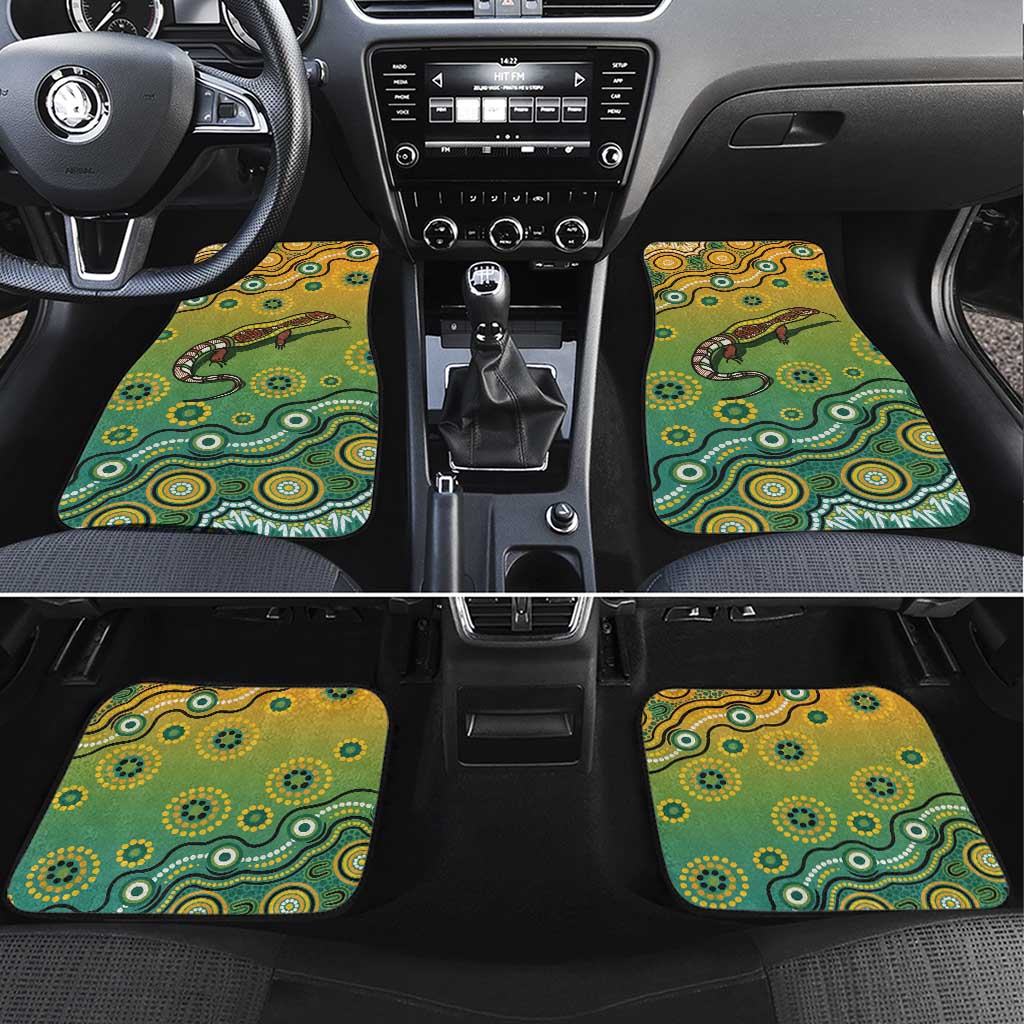 Goanna Aboriginal-style Dot Artwork Car Mats
