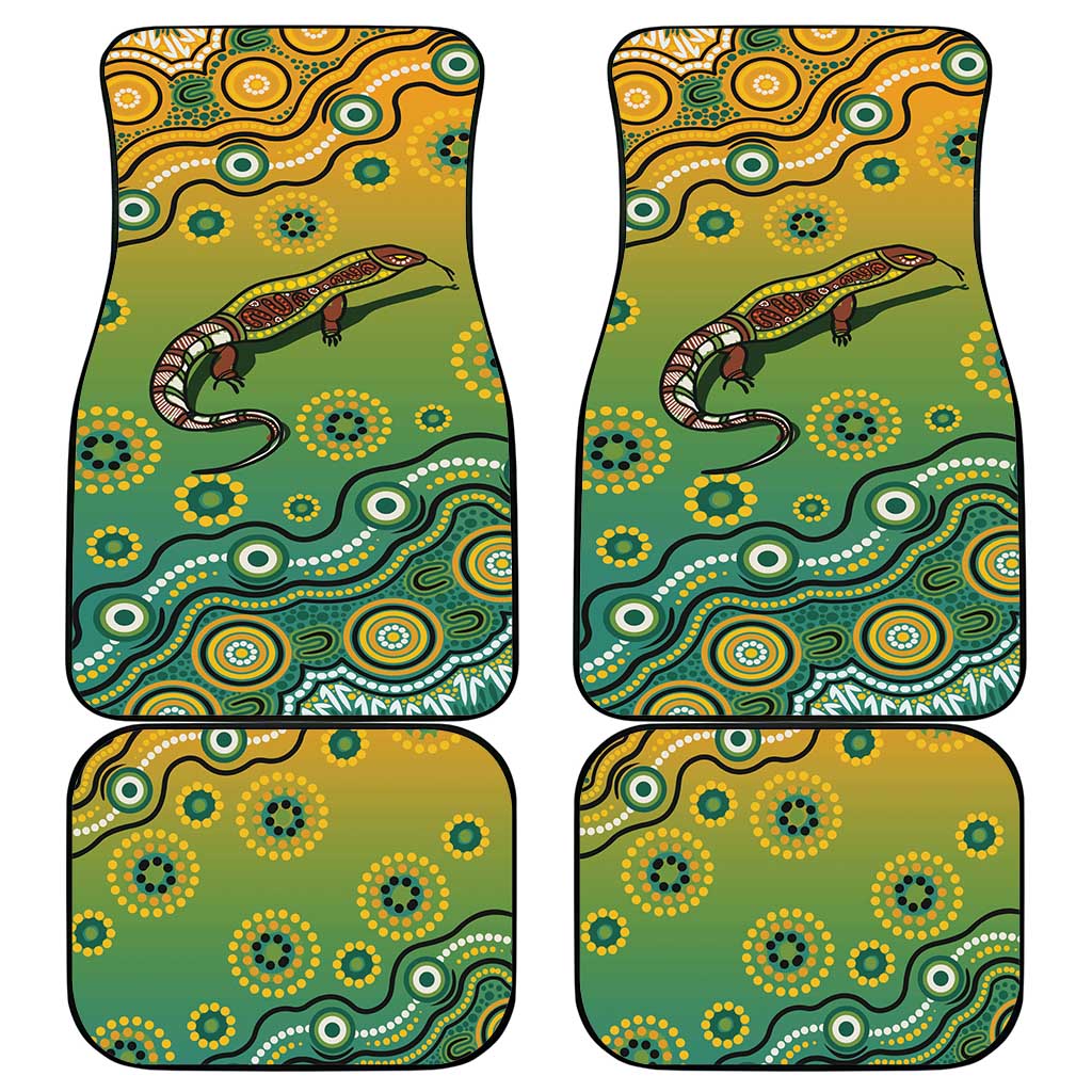 Goanna Aboriginal-style Dot Artwork Car Mats