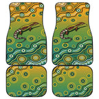 Goanna Aboriginal-style Dot Artwork Car Mats