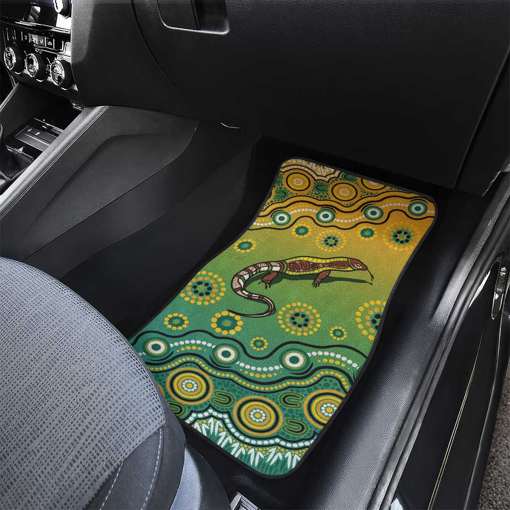 Goanna Aboriginal-style Dot Artwork Car Mats