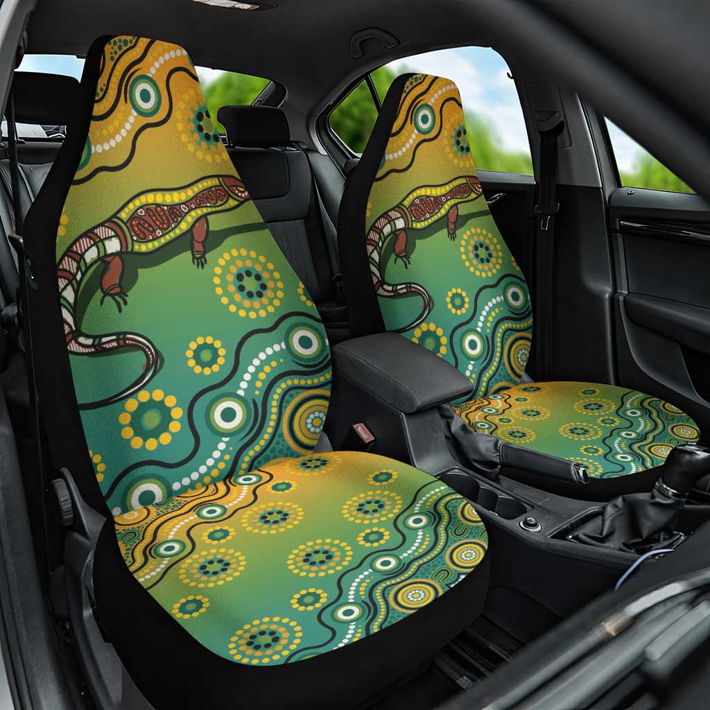 Goanna Aboriginal-style Dot Artwork Car Seat Cover