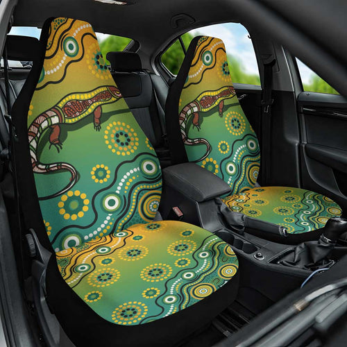 Goanna Aboriginal-style Dot Artwork Car Seat Cover